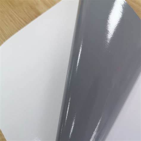 Vinyl Perekat Abu-abu Super Gloss